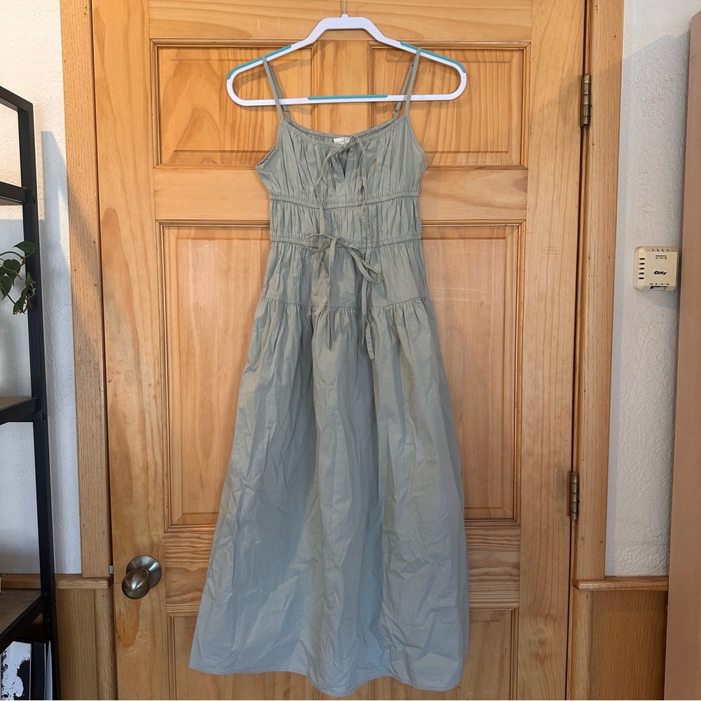 Linen Spaghetti Strap Maxi Dress